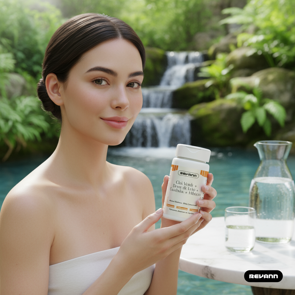 Chá Verde + Cavalinha + Dente de Leão + Hibiscus Revann